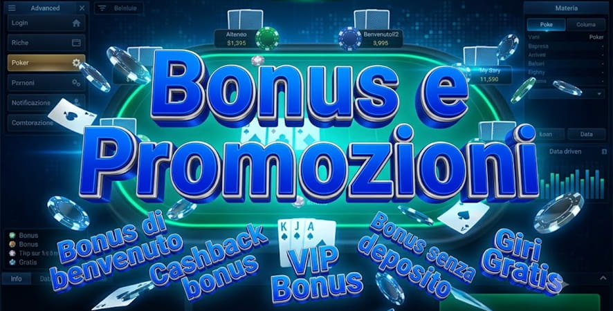 bonus dei migliori siti di poker online